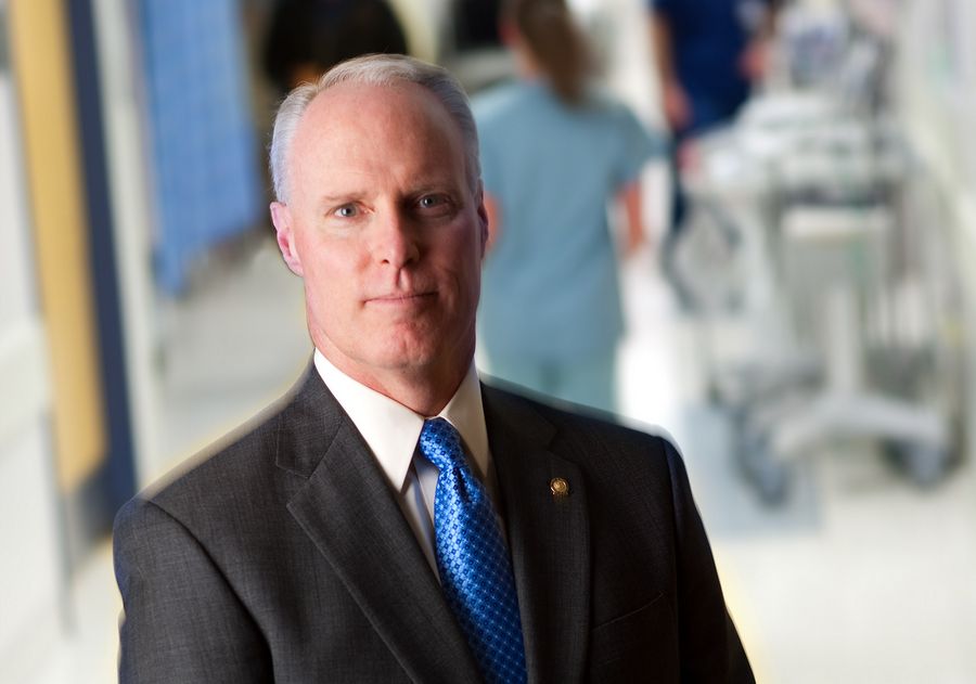 Hospital beds Chris Van Gorder, president and CEO of Scripps Health